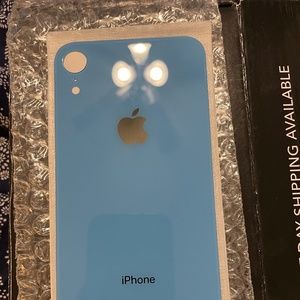 Cell4Less Apple Iphone XR Back Glass Replacement w/camera and w/o camera Blue